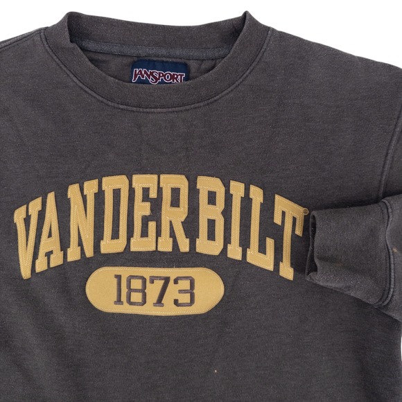 Vintage Vanderbilt University Commodores Crewneck Sweatshirt Gray Jansport Sz S - Picture 1 of 10